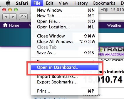 program for making mac dashboard wigets